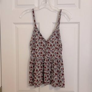 American Eagle - Soft And Sexy Floral Peplum Tank